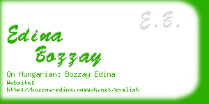 edina bozzay business card